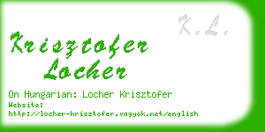 krisztofer locher business card